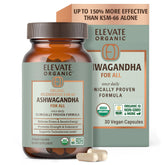 ELEVATE ORGANIC frasco frontal mostrando diseño y concentración 600 mg