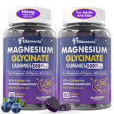 ELLAMENTZ envase frontal de gummies arándano mostrando diseño y beneficio calmante