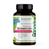 EMERALD LABS envase frontal mostrando multivitamínico para mujeres 45+ y beneficio claro
