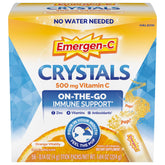Emergen-C paquete frontal mostrando 56 sobres, práctico y portátil