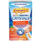 Emergen-C empaquetado frontal Tropical Punch mostrando 28 sobres y beneficios