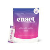 Enact Hydration frente del empaque mostrando sobres y beneficios claros