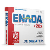 ENADA envase frontal mostrando 30 pastillas y beneficios de energía