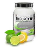 Endurox R4 envase frontal mostrando 28 servicios y sabor limón-lima, ideal para recuperación