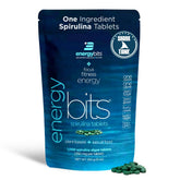 ENERGYBITS bote frontal mostrando 1000 tabletas y uso práctico