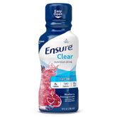 Ensure Clear frontal del envase con etiqueta Blueberry Pomegranate y beneficio hidratante