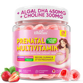EnvyCure empaque frontal mostrando fórmula prenatal vegana y sin azúcar