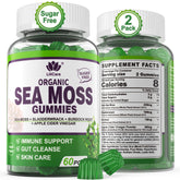 EnvyDeal frasco frontal de gomitas Sea Moss mostrando el envase y fácil consumo