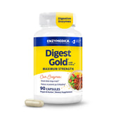 Enzymedica frasco frontal mostrando Digest Gold y claridad del envase