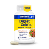 Enzymedica Digest Gold frente del empaque mostrando la marca y beneficio digestivo