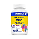Enzymedica Magnesium Mind frente del envase mostrando etiqueta y beneficios