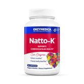 Enzymedica Natto-K vista frontal del envase, identificación clara y confianza