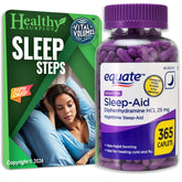 Healthy Surplus Equate Sleep‑Aid frente del empaque mostrando cantidad y beneficio