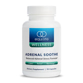 Equilife Adrenal Soothe frente del empaque mostrando diseño y cantidad