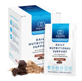 Equilife empaque frontal Chocolate mostrando conveniencia y portabilidad