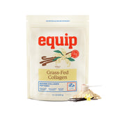 Equip envase frontal del colágeno vainilla con claridad de marca y beneficio