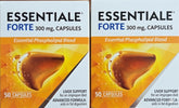 ESENTIALEFORTE frontal del envase mostrando 100 cápsulas, práctico para almacenamiento