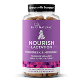 Eu Natural envase frontal mostrando cápsulas y beneficio para lactancia