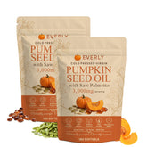 Everly Pumpkin Seed Oil vista frontal del empaque con claridad de marca y beneficio