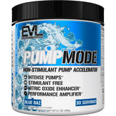 Evlution PumpMode envase frontal con etiqueta clara y beneficio de bombas