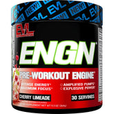 Evlution envase frontal ENGN con sabor Cherry Limeade mostrando etiqueta clara y atractivo