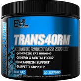 Evlution Trans4orm frente del sachet mostrando el diseño y beneficio energético