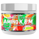 Envase frontal Evogen Amino K.E.M. mostrando etiqueta y sabor