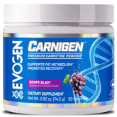 Evogen Carnigen frente del envase mostrando marca y diseño, conveniencia