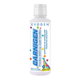 Evogen botella Carnigen frontal mostrando etiqueta y sabor rainbow candy
