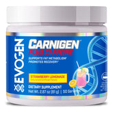Evogen Carnigen envase frontal mostrando 50 servicios y sabor Strawberry Lemonade