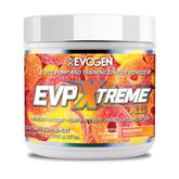 Evogen EVP Xtreme NO vista frontal botella mostrando 40 servicios y beneficio de energía