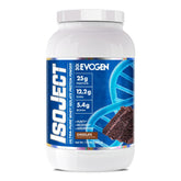 Evogen Isoject vista frontal del envase mostrando el sabor chocolate y beneficios