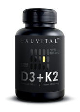 EXUVITAL frontal del empaque mostrando dosis y beneficios