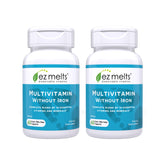 EZ Melts frasco frontal mostrando 120 comprimidos y beneficio de conveniencia diaria