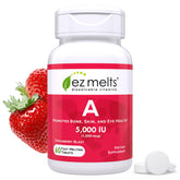 EZ Melts envase frontal mostrando 60 tabletas y conveniencia vegana