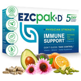 EZC Pak imagen frontal del empaque que muestra el diseño y beneficio de viaje