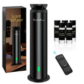 Fajuod difusor torre frontal color Ultra Black mostrando diseño elegante y moderno