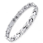 Feraco pulsera frontal plata mostrando diseño y brillo