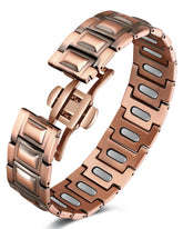 Feraco pulsera frontal mostrando diseño masculino y acabado de cobre