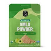 FGO bolsa frontal de amla en polvo mostrando tamaño y resealable, ideal para almacenamiento