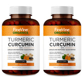 FineVine Organics frasco delantero mostrando 240 cápsulas y sello de calidad
