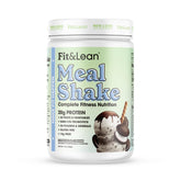Fit & Lean envase frontal que muestra sabor Cookies and Cream y beneficios nutricionales