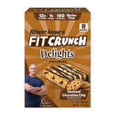 Fit Crunch frente del empaque mostrando 8 barritas y beneficios