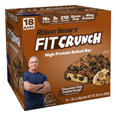 FitCrunch frente del empaque mostrando 18 barras, conveniencia y sabor