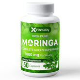 FitVitality frasco frontal mostrando 150 cápsulas y etiqueta clara