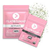 Flat Tummy frasco frontal mostrando el embalaje y facilidad de uso