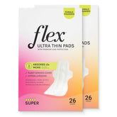 FLEX frente del empaque mostrando 52 toallas, protección y conveniencia