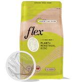 Flex Plant+ Disc frente del empaque mostrando pack de 12 y beneficio ecológico