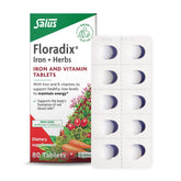 Floradix frontal del envase mostrando el producto y beneficios clave