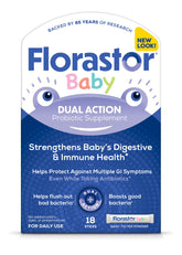 Florastor empaque frontal mostrando 18 sobres y facilidad de uso